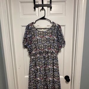 Miami Geometric Print Midi Dress - Multicolor